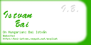 istvan bai business card